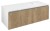 LOREA szafka umywalkowa 120x46x51,5cm (30+90cm), prawa, dąb Alabama/biały mat