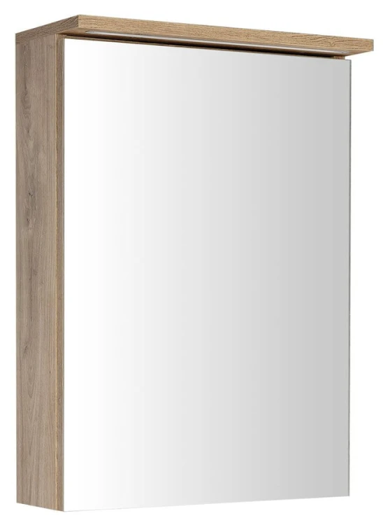 KAWA STRIP szafka z lustrem, oświetlenie LED 50x70x22cm, dąb emporio