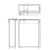 Rysunek techniczny - KAWA STRIP szafka z lustrem, oświetlenie LED 50x70x22cm, dąb emporio