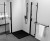 ZOOM BLACK kabina prysznicowa 700x700mm, wejście z rogu #2