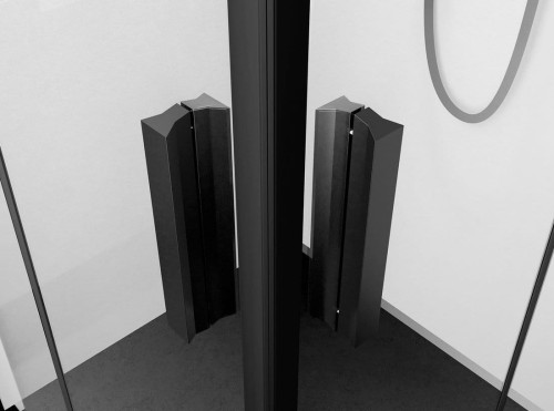 ZOOM BLACK kabina prysznicowa 800x800mm, wejście z rogu #2