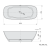 Rysunek techniczny - MEDINA wanna wolnostojąca 165x70x52cm, solid surface, biały mat
