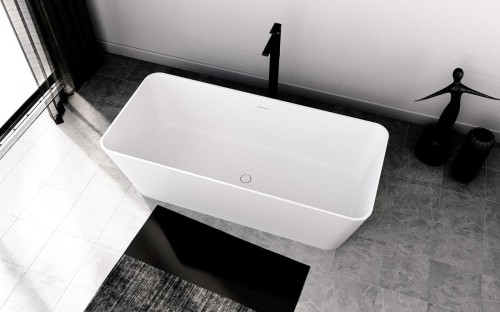 LEYLA wanna wolnostojąca 170x78x55cm, solid surface, biały mat #2