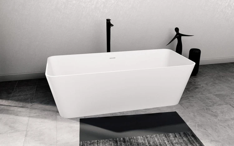 LEYLA wanna wolnostojąca 170x78x55cm, solid surface, biały mat #3