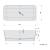 Rysunek techniczny - LEYLA wanna wolnostojąca 170x78x55cm, solid surface, biały mat