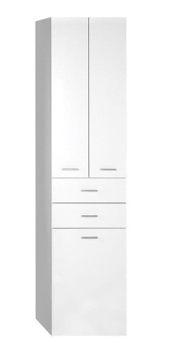 ZOJA/KERAMIA FRESH szafka wysoka z koszem, 50x184x29cm, biała