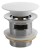 Odpływ wannowy 6/4", klik-klak, , solid surface, biały mat