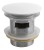 Odpływ wannowy 6/4", klik-klak, , solid surface, biały mat #3