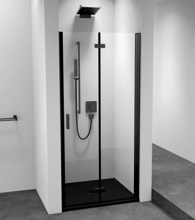 ZOOM BLACK drzwi prysznicowe do wnęki 700 mm, prawe, szkło czyste