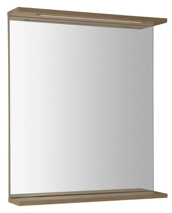 KORIN STRIP lustro z oświetleniem LED 60x70x12cm, dąb platin