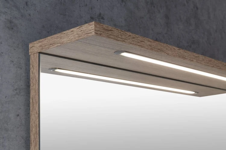 KORIN STRIP lustro z oświetleniem LED 60x70x12cm, dąb platin #3