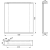 Rysunek techniczny - KORIN STRIP lustro z oświetleniem LED 60x70x12cm, dąb platin