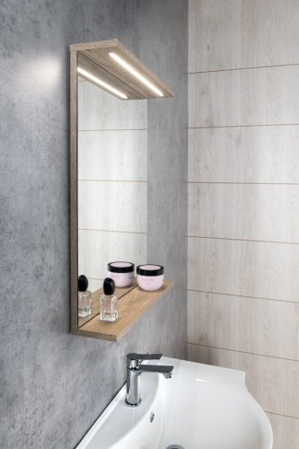 KORIN STRIP lustro z oświetleniem LED 50x70x12cm, dąb platin #2