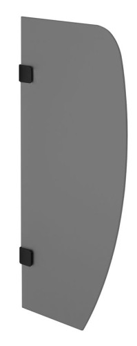 Ścianka oddzielająca pisuarowa 40x80cm, szkło dymione mat, czarny mat