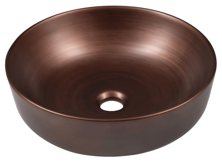 PRIORI umywalka ceramiczna nablatowa, średnica 41,5cm, miedź