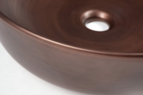 PRIORI umywalka ceramiczna nablatowa, średnica 41,5cm, miedź #2