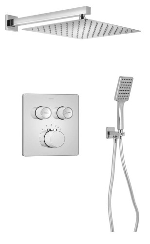 SMART SELECT zestaw prysznicowy podtynkowy termostatyczny, 2 wyjścia, przyłącze kątowe, chrom