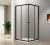 AGGA BLACK kabina prysznicowa 800x800mm, szkło czyste