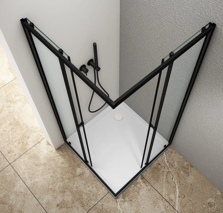 AGGA BLACK kabina prysznicowa 800x800mm, szkło czyste #4
