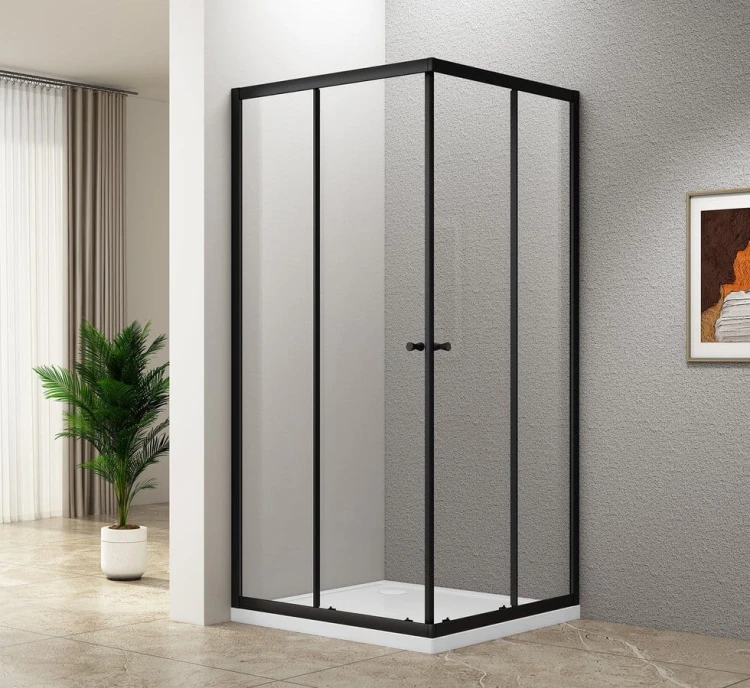 AGGA BLACK kabina prysznicowa 900x900mm, szkło czyste