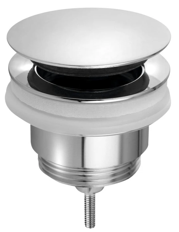 Odpływ umywalkowy 5/4”, klik-klak, duży korek, 10-45mm, chrom