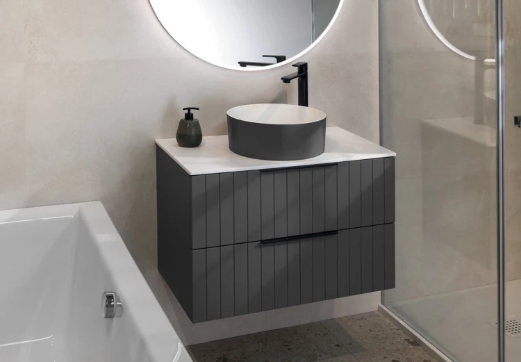 THIN umywalka nablatowa Ø38 cm, biały mat/carina #3