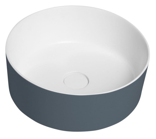 THIN umywalka nablatowa Ø38 cm, biały mat/siena