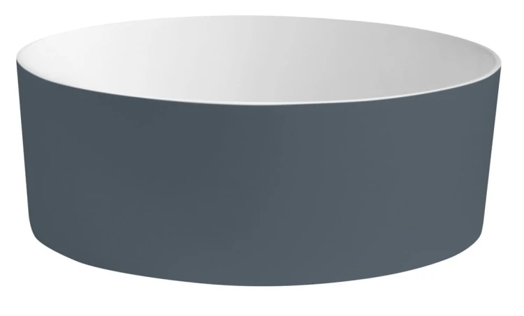 THIN umywalka nablatowa Ø38 cm, biały mat/siena #4