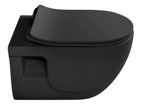 BRILLA WC wiszące, Rimless, 36,5x53cm, czarny mat #2