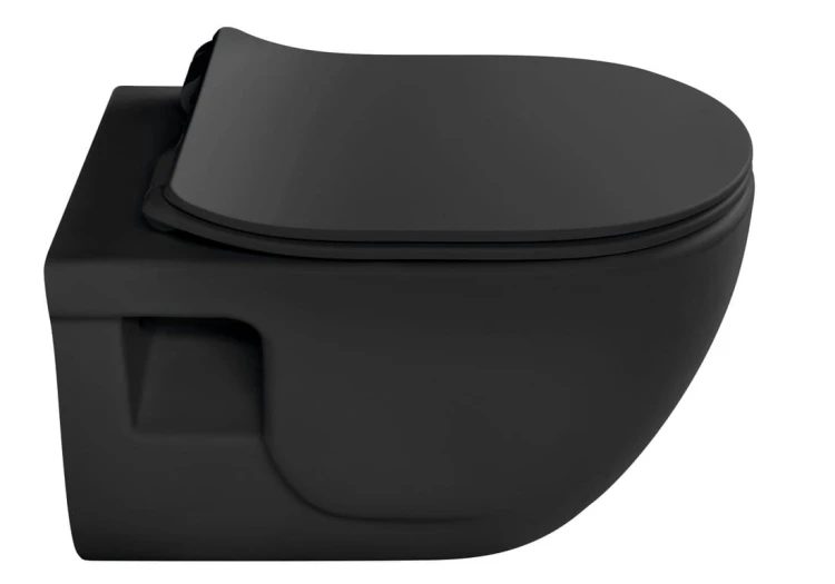 BRILLA WC wiszące, Rimless, 36,5x53cm, czarny mat #2