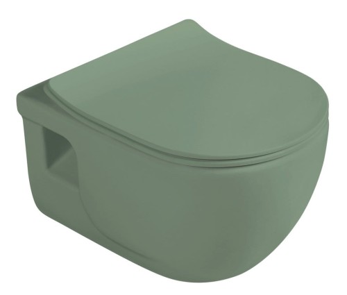 BRILLA deska WC, SLIM, Soft Close, zielony mat #2