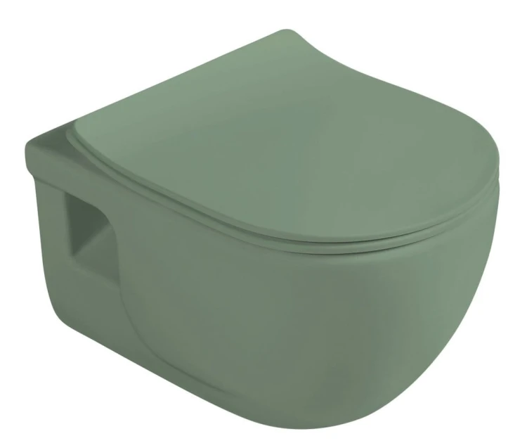 BRILLA deska WC, SLIM, Soft Close, zielony mat #2