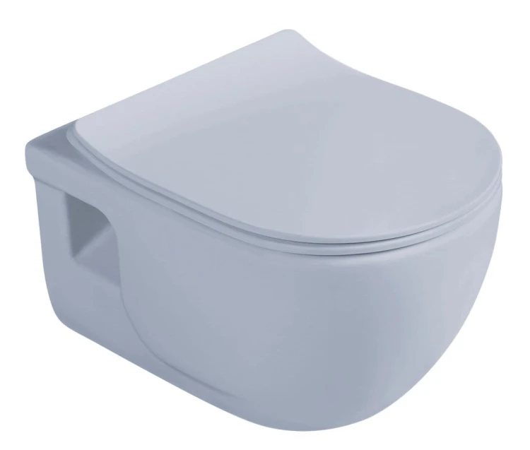 BRILLA deska WC slim Soft Close, jasnoniebieski matowa #2