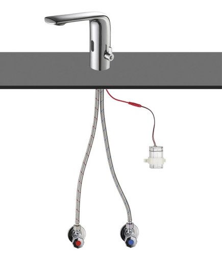 Bateria sensorowa stojąca z regulacją temperatury, 6V DC (4xAA), chrom #2
