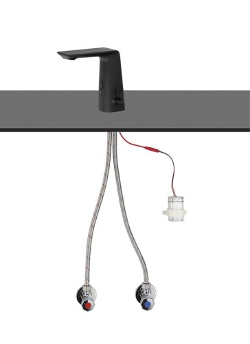 Bateria sensorowa stojąca z regulacją temperatury 6V DC (4xAA), czarny mat #2