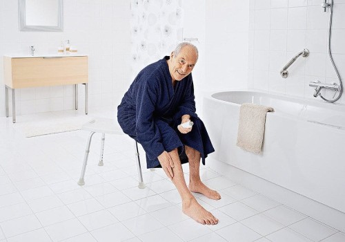 HANDICAP Taboret łazienkowy, regulowana wysokość, biały #2