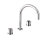 ULTRAMIX trzyelementowa bateria umywalkowa, chrom