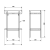 Rysunek techniczny - PUNO konsola z umywalką 550x860x360mm, złoty mat