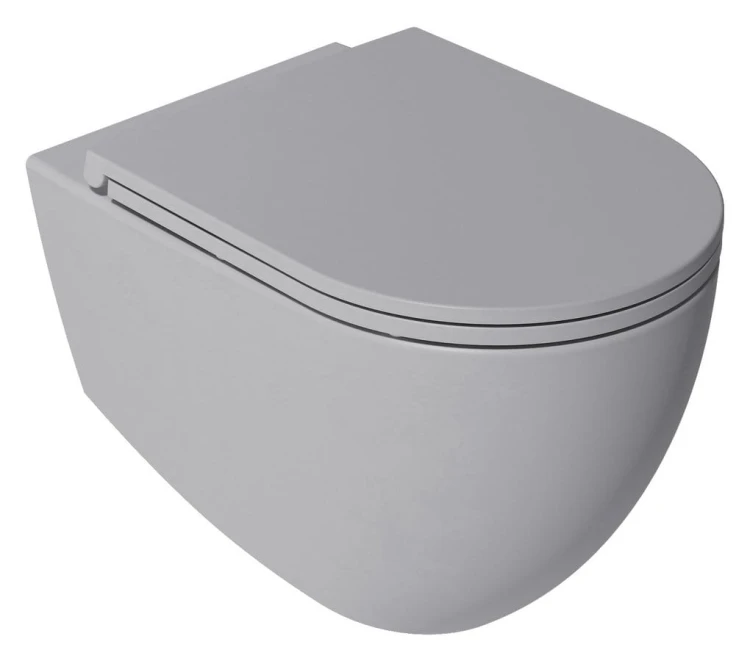 INFINITY miska WC wisząca, Rimless, 36,5x53cm, stone grey #5