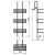 Rysunek techniczny - CHROM LINE druciana półka prysznicowa 240x680x220mm, chrom