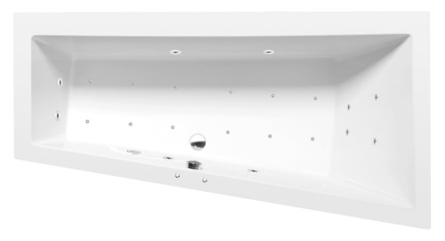 ANDRA R wanna z hydromasażem, 180x90x45cm, Active Hydro-Air, chrom