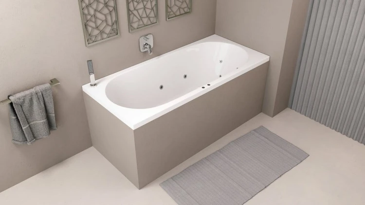 ASTRA B wanna z hydromasażem, 165x75x48cm, Active Hydro-Air, chrom #10