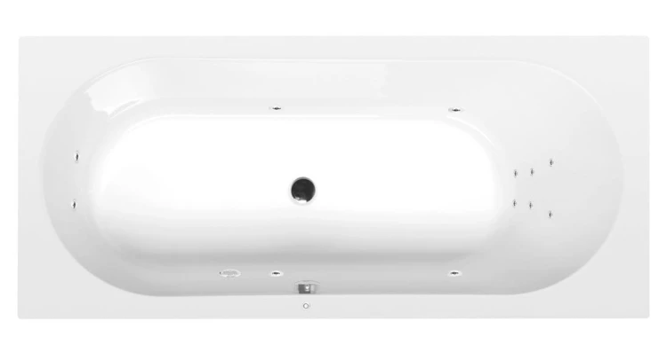 ASTRA B wanna z hydromasażem, 165x75x48cm, Attraction Hydro, chrom