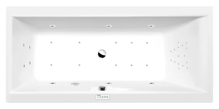 CLEO wanna z hydromasażem, 150x75x48cm, Highline Hydro-Air, chrom
