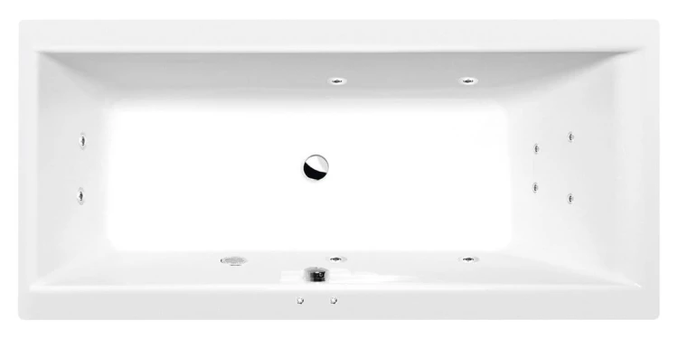 CLEO wanna z hydromasażem, 160x75x48cm, Active Hydro, chrom