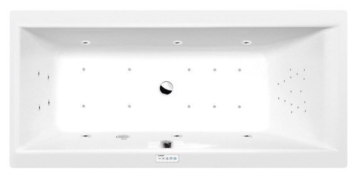 CLEO wanna z hydromasażem, 160x75x48cm, Highline Hydro-Air, chrom