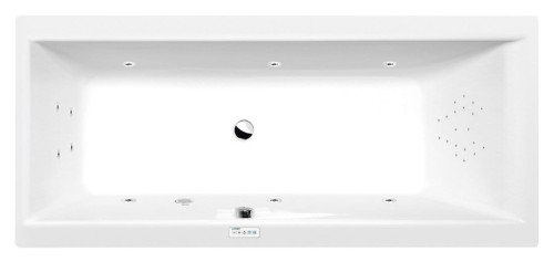 CLEO wanna z hydromasażem, 180x80x48cm, Highline Hydro, chrom