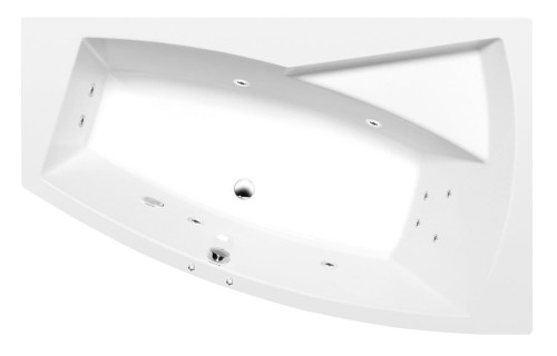 EVIA R wanna z hydromasażem, 170x100x47cm, Active Hydro, chrom
