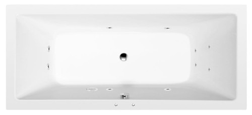 KRYSTA wanna z hydromasażem, 180x70x39cm, Active Hydro, chrom