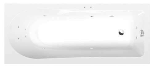 LISA wanna z hydromasażem, 170x70x47cm, Active Hydro, chrom
